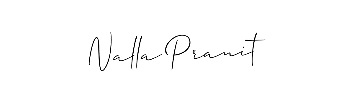 You can use this online signature creator to create a handwritten signature for the name Nalla Pranit. This is the best online autograph maker. Nalla Pranit signature style 2 images and pictures png