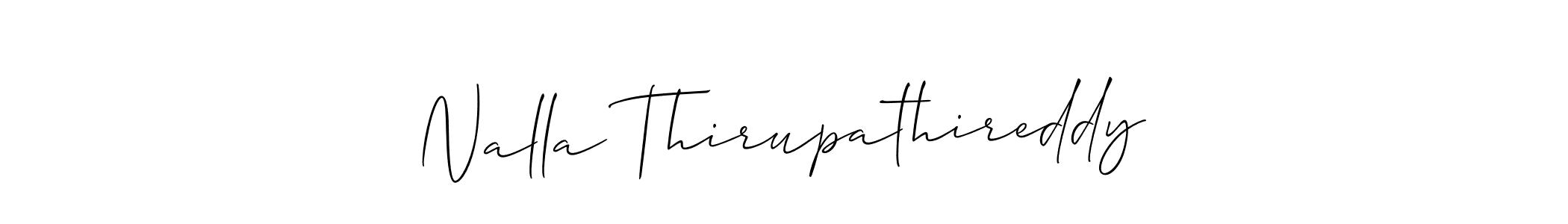 You can use this online signature creator to create a handwritten signature for the name Nalla Thirupathireddy. This is the best online autograph maker. Nalla Thirupathireddy signature style 2 images and pictures png