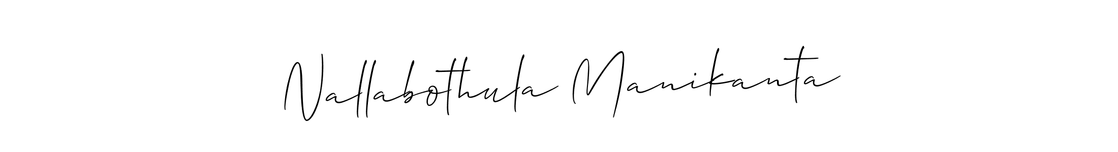 It looks lik you need a new signature style for name Nallabothula Manikanta. Design unique handwritten (Allison_Script) signature with our free signature maker in just a few clicks. Nallabothula Manikanta signature style 2 images and pictures png