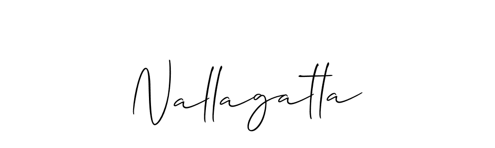 How to Draw Nallagatla signature style? Allison_Script is a latest design signature styles for name Nallagatla. Nallagatla signature style 2 images and pictures png