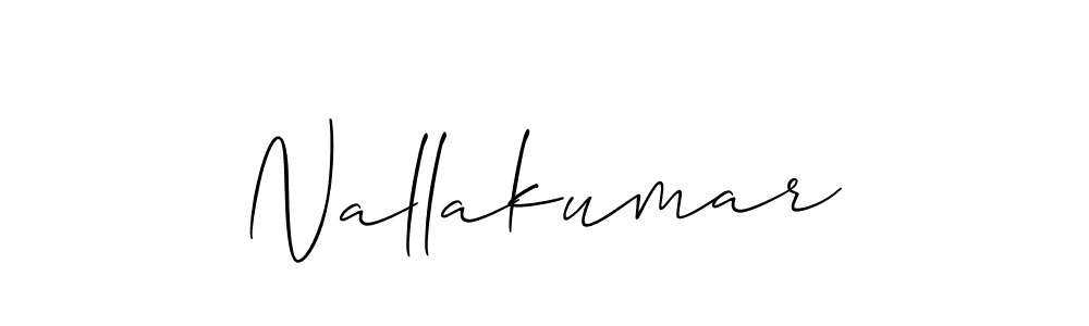 How to Draw Nallakumar signature style? Allison_Script is a latest design signature styles for name Nallakumar. Nallakumar signature style 2 images and pictures png