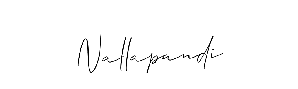 Also we have Nallapandi name is the best signature style. Create professional handwritten signature collection using Allison_Script autograph style. Nallapandi signature style 2 images and pictures png