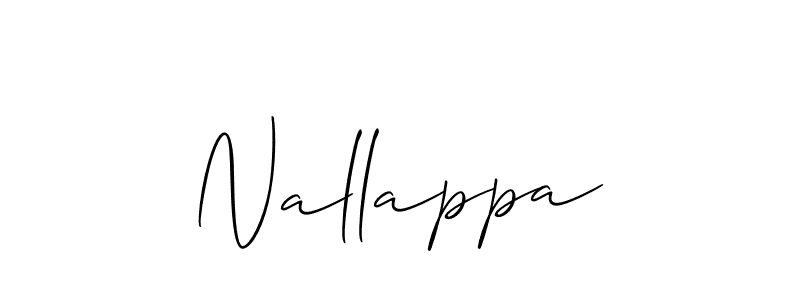Make a beautiful signature design for name Nallappa. With this signature (Allison_Script) style, you can create a handwritten signature for free. Nallappa signature style 2 images and pictures png