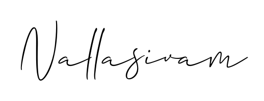 Looking for an artistic signature for Nallasivam? The Allison_Script calligraphy style gives a sophisticated flow suitable for business cards and emails. Nallasivam signature style 2 images and pictures png