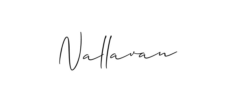 Similarly Allison_Script is the best handwritten signature design. Signature creator online .You can use it as an online autograph creator for name Nallavan. Nallavan signature style 2 images and pictures png