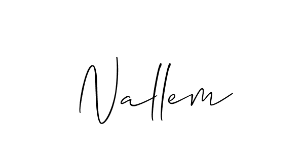 Best and Professional Signature Style for Nallem. Allison_Script Best Signature Style Collection. Nallem signature style 2 images and pictures png