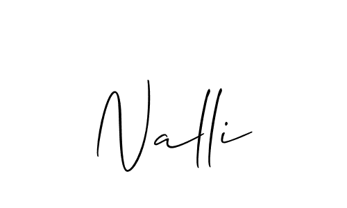 How to make Nalli name signature. Use Allison_Script style for creating short signs online. This is the latest handwritten sign. Nalli signature style 2 images and pictures png