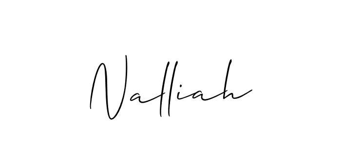 Once you've used our free online signature maker to create your best signature Allison_Script style, it's time to enjoy all of the benefits that Nalliah name signing documents. Nalliah signature style 2 images and pictures png