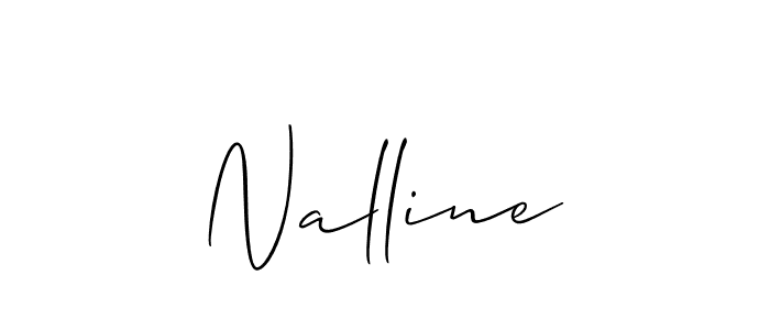 The best way (Allison_Script) to make a short signature is to pick only two or three words in your name. The name Nalline include a total of six letters. For converting this name. Nalline signature style 2 images and pictures png