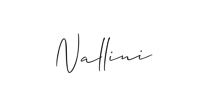 Also You can easily find your signature by using the search form. We will create Nallini name handwritten signature images for you free of cost using Allison_Script sign style. Nallini signature style 2 images and pictures png