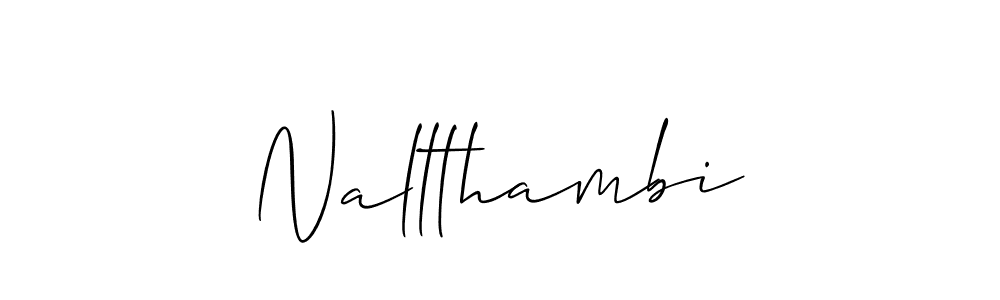 Make a beautiful signature design for name Nallthambi. With this signature (Allison_Script) style, you can create a handwritten signature for free. Nallthambi signature style 2 images and pictures png