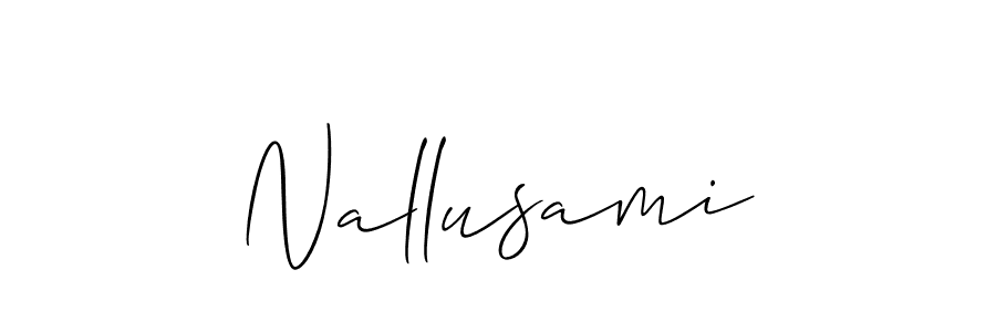 The best way (Allison_Script) to make a short signature is to pick only two or three words in your name. The name Nallusami include a total of six letters. For converting this name. Nallusami signature style 2 images and pictures png