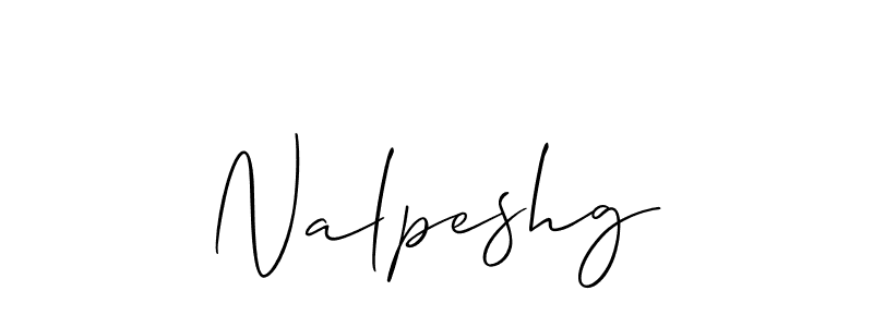 Design your own signature with our free online signature maker. With this signature software, you can create a handwritten (Allison_Script) signature for name Nalpeshg. Nalpeshg signature style 2 images and pictures png