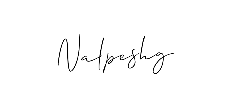 Design your own signature with our free online signature maker. With this signature software, you can create a handwritten (Allison_Script) signature for name Nalpeshg. Nalpeshg signature style 2 images and pictures png