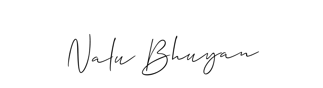 Also we have Nalu Bhuyan name is the best signature style. Create professional handwritten signature collection using Allison_Script autograph style. Nalu Bhuyan signature style 2 images and pictures png