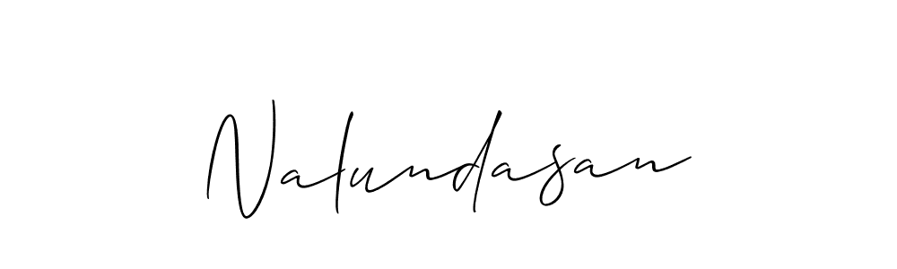 It looks lik you need a new signature style for name Nalundasan. Design unique handwritten (Allison_Script) signature with our free signature maker in just a few clicks. Nalundasan signature style 2 images and pictures png
