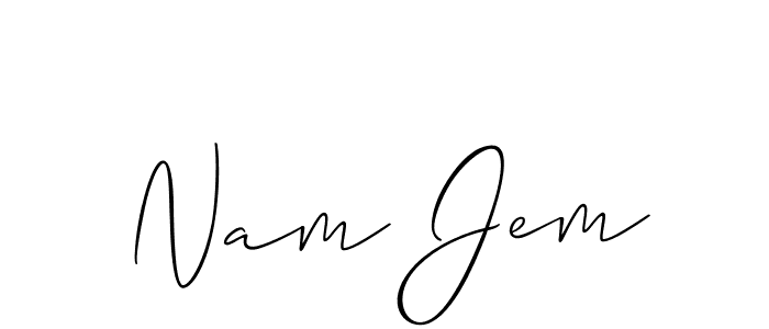 Also we have Nam Jem name is the best signature style. Create professional handwritten signature collection using Allison_Script autograph style. Nam Jem signature style 2 images and pictures png