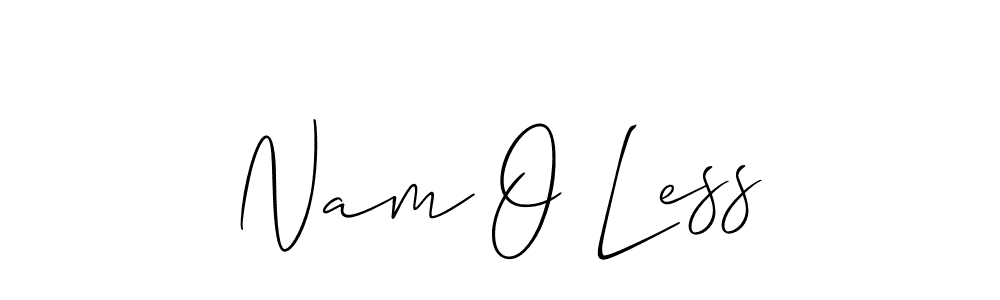 How to make Nam O Less name signature. Use Allison_Script style for creating short signs online. This is the latest handwritten sign. Nam O Less signature style 2 images and pictures png