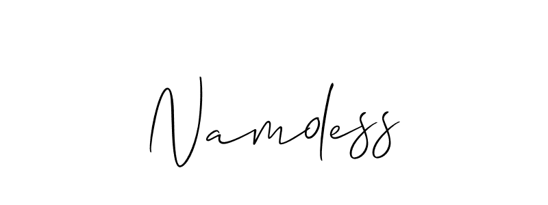 Also we have Nam0less name is the best signature style. Create professional handwritten signature collection using Allison_Script autograph style. Nam0less signature style 2 images and pictures png