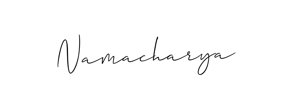 Make a beautiful signature design for name Namacharya. With this signature (Allison_Script) style, you can create a handwritten signature for free. Namacharya signature style 2 images and pictures png