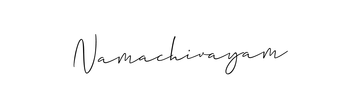 You should practise on your own different ways (Allison_Script) to write your name (Namachivayam) in signature. don't let someone else do it for you. Namachivayam signature style 2 images and pictures png