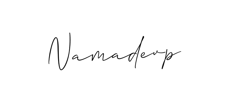 Also we have Namadevp name is the best signature style. Create professional handwritten signature collection using Allison_Script autograph style. Namadevp signature style 2 images and pictures png