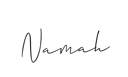 Design your own signature with our free online signature maker. With this signature software, you can create a handwritten (Allison_Script) signature for name Namah. Namah signature style 2 images and pictures png