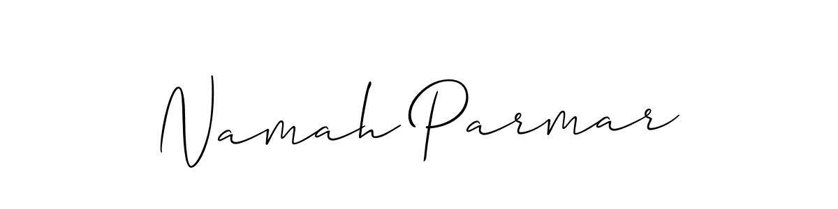 Design your own signature with our free online signature maker. With this signature software, you can create a handwritten (Allison_Script) signature for name Namah Parmar. Namah Parmar signature style 2 images and pictures png