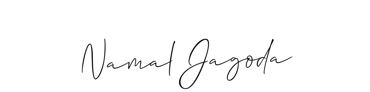How to make Namal Jagoda name signature. Use Allison_Script style for creating short signs online. This is the latest handwritten sign. Namal Jagoda signature style 2 images and pictures png