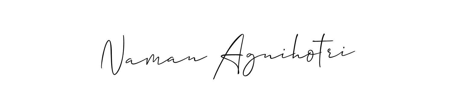 How to make Naman Agnihotri name signature. Use Allison_Script style for creating short signs online. This is the latest handwritten sign. Naman Agnihotri signature style 2 images and pictures png