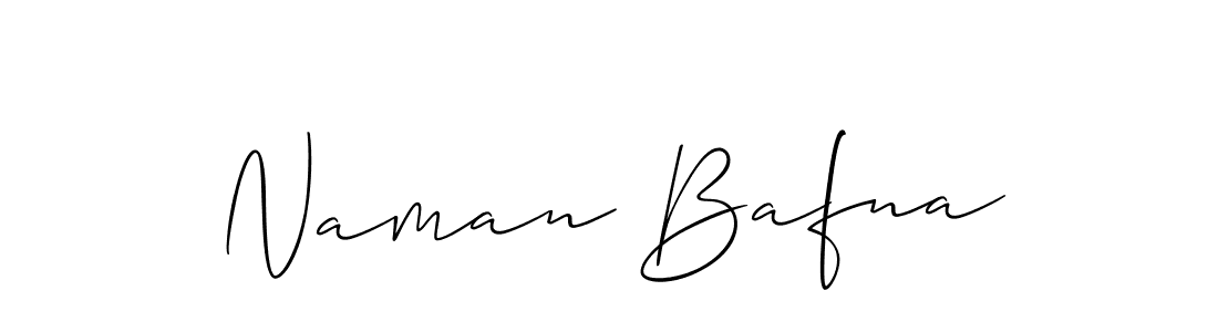 It looks lik you need a new signature style for name Naman Bafna. Design unique handwritten (Allison_Script) signature with our free signature maker in just a few clicks. Naman Bafna signature style 2 images and pictures png