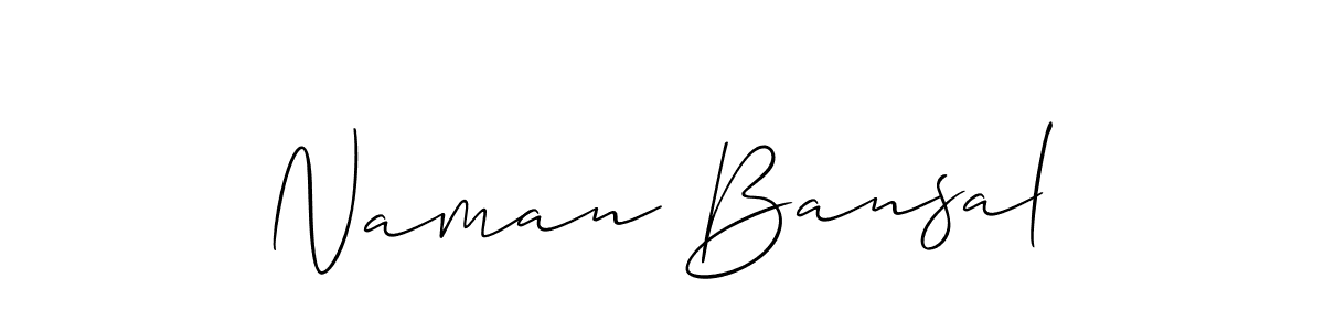 Allison_Script is a professional signature style that is perfect for those who want to add a touch of class to their signature. It is also a great choice for those who want to make their signature more unique. Get Naman Bansal name to fancy signature for free. Naman Bansal signature style 2 images and pictures png