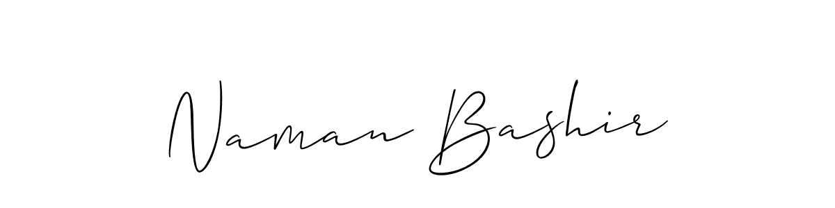 How to make Naman Bashir name signature. Use Allison_Script style for creating short signs online. This is the latest handwritten sign. Naman Bashir signature style 2 images and pictures png