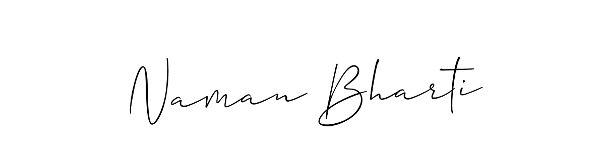 Naman Bharti stylish signature style. Best Handwritten Sign (Allison_Script) for my name. Handwritten Signature Collection Ideas for my name Naman Bharti. Naman Bharti signature style 2 images and pictures png