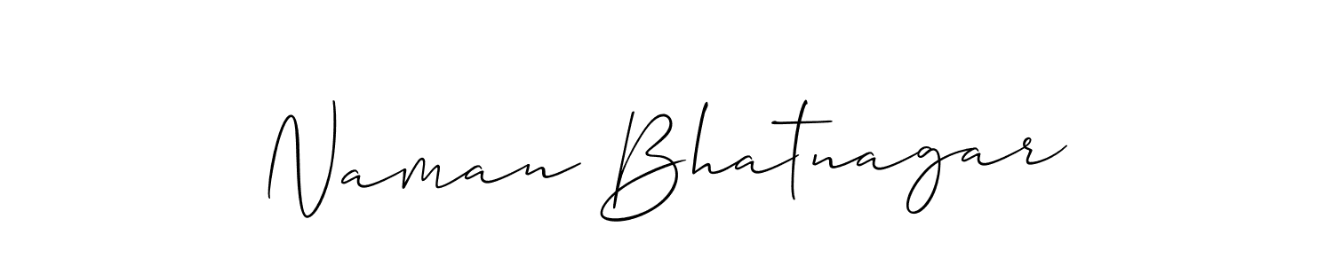 It looks lik you need a new signature style for name Naman Bhatnagar. Design unique handwritten (Allison_Script) signature with our free signature maker in just a few clicks. Naman Bhatnagar signature style 2 images and pictures png