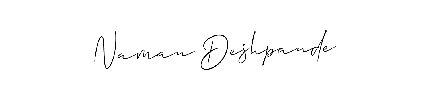 How to Draw Naman Deshpande signature style? Allison_Script is a latest design signature styles for name Naman Deshpande. Naman Deshpande signature style 2 images and pictures png
