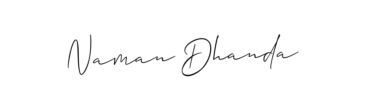 Also You can easily find your signature by using the search form. We will create Naman Dhanda name handwritten signature images for you free of cost using Allison_Script sign style. Naman Dhanda signature style 2 images and pictures png