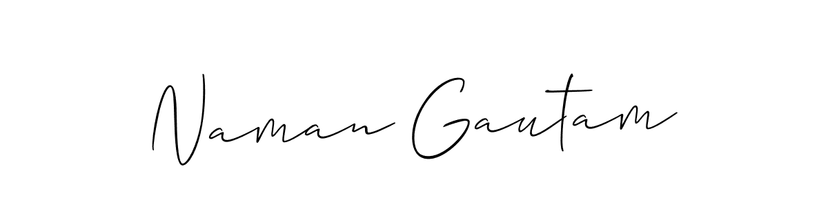 It looks lik you need a new signature style for name Naman Gautam. Design unique handwritten (Allison_Script) signature with our free signature maker in just a few clicks. Naman Gautam signature style 2 images and pictures png