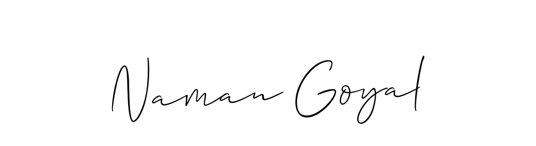 You should practise on your own different ways (Allison_Script) to write your name (Naman Goyal) in signature. don't let someone else do it for you. Naman Goyal signature style 2 images and pictures png