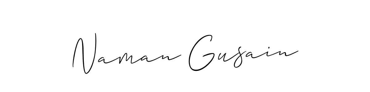 Also we have Naman Gusain name is the best signature style. Create professional handwritten signature collection using Allison_Script autograph style. Naman Gusain signature style 2 images and pictures png