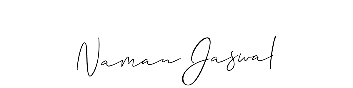 Create a beautiful signature design for name Naman Jaswal. With this signature (Allison_Script) fonts, you can make a handwritten signature for free. Naman Jaswal signature style 2 images and pictures png