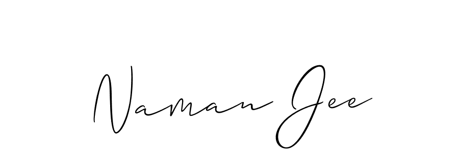 Use a signature maker to create a handwritten signature online. With this signature software, you can design (Allison_Script) your own signature for name Naman Jee. Naman Jee signature style 2 images and pictures png