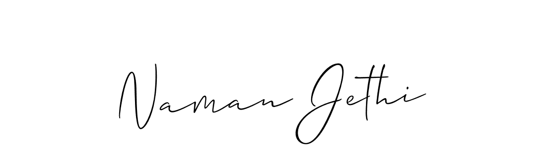 Naman Jethi stylish signature style. Best Handwritten Sign (Allison_Script) for my name. Handwritten Signature Collection Ideas for my name Naman Jethi. Naman Jethi signature style 2 images and pictures png