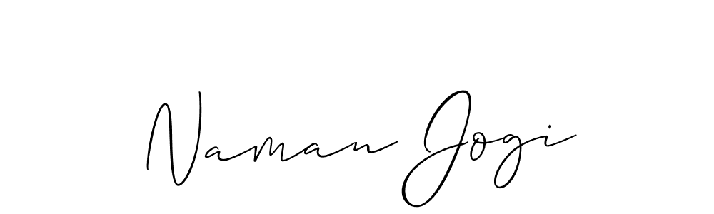 Use a signature maker to create a handwritten signature online. With this signature software, you can design (Allison_Script) your own signature for name Naman Jogi. Naman Jogi signature style 2 images and pictures png