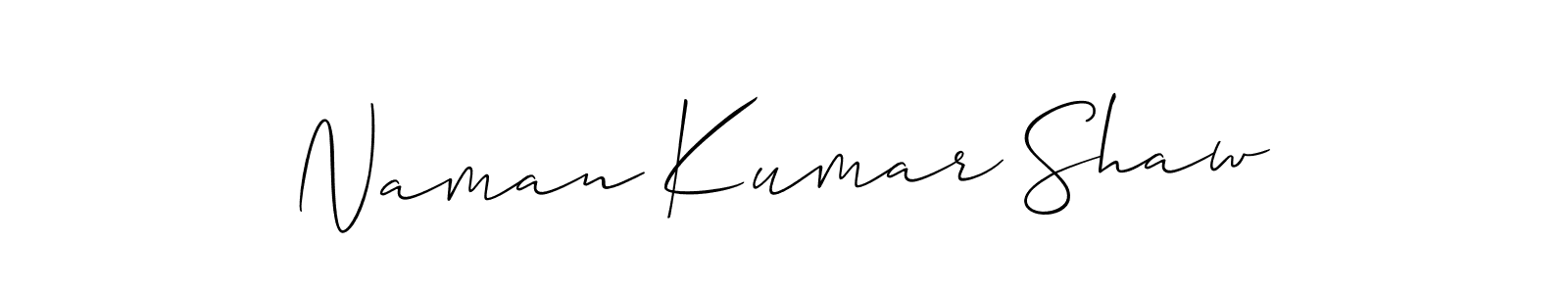 if you are searching for the best signature style for your name Naman Kumar Shaw. so please give up your signature search. here we have designed multiple signature styles  using Allison_Script. Naman Kumar Shaw signature style 2 images and pictures png