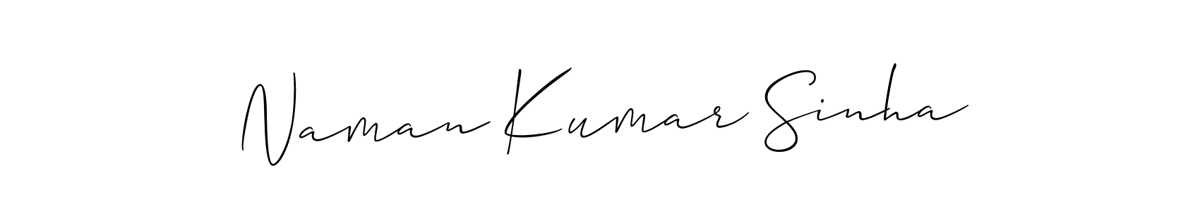 Also You can easily find your signature by using the search form. We will create Naman Kumar Sinha name handwritten signature images for you free of cost using Allison_Script sign style. Naman Kumar Sinha signature style 2 images and pictures png