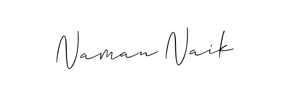 Design your own signature with our free online signature maker. With this signature software, you can create a handwritten (Allison_Script) signature for name Naman Naik. Naman Naik signature style 2 images and pictures png