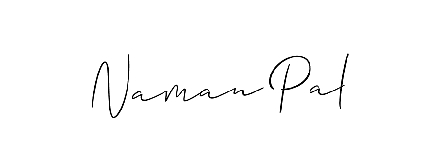 Use a signature maker to create a handwritten signature online. With this signature software, you can design (Allison_Script) your own signature for name Naman Pal. Naman Pal signature style 2 images and pictures png