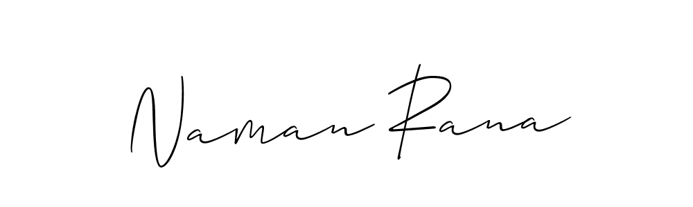 Use a signature maker to create a handwritten signature online. With this signature software, you can design (Allison_Script) your own signature for name Naman Rana. Naman Rana signature style 2 images and pictures png