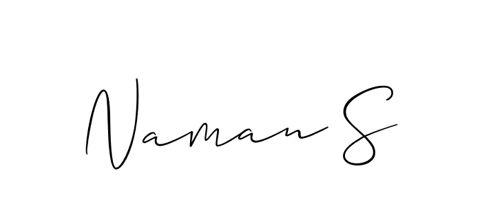 How to make Naman S name signature. Use Allison_Script style for creating short signs online. This is the latest handwritten sign. Naman S signature style 2 images and pictures png